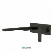 Змішувач для раковини Tres Cuadro colors настінний одноважільний чорний матовий 00620004NM