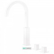 Смеситель для ванной Tres Cuadro colors двухвентильный монтаж на борт ванны белый матовый 00810504BM