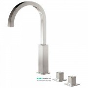 Змішувач для ванної Tres Cuadro colors двовентильний монтаж на борт ванни сталь 00810504AC