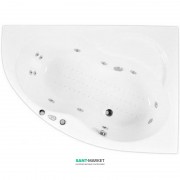 Ванна аеро- та гідромасажна акрилова PoolSpa Mistral 150х105 R права система Economy 2 білий PHA6C10SO2C0000