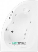 Ванна гидромассажная акриловая PoolSpa Mistral 150х105 R правая система Smart 1 белый PHA6C10ST1C0000
