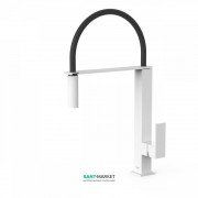 Змішувач для кухні Tres Top Tres colors з висувною лійкою білий матовий 00648701BM