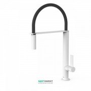 Смеситель для кухни Tres Top Tres colors с выдвижной лейкой белый матовый 20548702BM