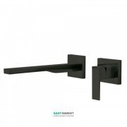 Змішувач для раковини Tres Cuadro сolors настінний одноважільний чорний матовий 00620011NM