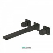 Змішувач для раковини Tres Cuadro сolors настінний двовентильний чорний матовий 00815401NM