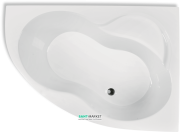 Ванна акрилова кутова PoolSpa колекція Mistral 160х105 R права з рамою білий PWA6F10ZS000000