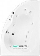 Ванна гідромасажна акрилова PoolSpa Mistral 150х105 R права система Economy 1 білий PHA6C10SO1C0000