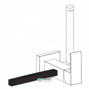 Тримач для рушників Tres Cuadro colors вбудований чорний матовий 03412402NM