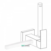 Держатель для полотенец Tres Cuadro colors встраиваемый белый матовый 03412402BM