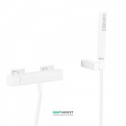 Змішувач для душу Tres Cuadro colors одноважільний з ручним душем білий матовий 00716703BM