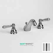 Змішувач для раковини Jorger Delphi Deco врізний на 3 отвори з донним клапаном хром 129.30.300.000.11