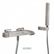 Смеситель для ванной Tres Cuadro colors однорычажный с ручным душем сталь 5071700203