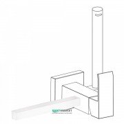 Тримач для рушників Tres Cuadro colors Вбудований Білий матовий 03412402BM