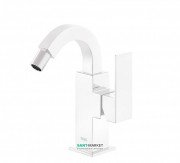 Смеситель для биде Tres Cuadro colors однорычажный с поворотным изливом белый матовый 00612402BM