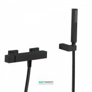 Смеситель для душа Tres Cuadro colors однорычажный с ручным душем черный матовый 00716703NM