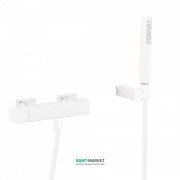 Смеситель для душа Tres Cuadro colors однорычажный с ручным душем белый матовый 00716703BM