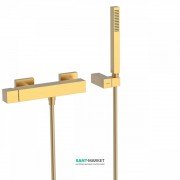 Смеситель для душа Tres Cuadro colors однорычажный с ручным душем золото матовый 00716703OM