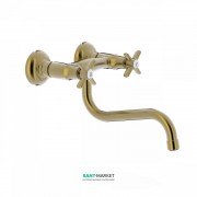 Смеситель для кухни Tres Tres-Сlasic color настенный состаренная латунь 24231001LV