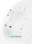 Ванна аэро- и гидромассажная акриловая PoolSpa Mistral 170х105 R правая система Titanium белый PHA4T10STTC0000