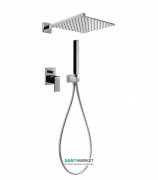 Душова система Tres Cuadro colors з верхнім і ручним душем чорний/хром 606980