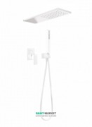 Душевая система Tres Cuadro colors с верхним и ручным душем белый матовый 00618003BM