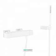 Смеситель для душа термостатический Tres Cuadro colors с ручным душем белый матовый 007164039BM