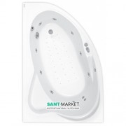 Ванна аеро- та гідромасажна акрилова PoolSpa Europa 165х105 L ліва система Economy 2 білий  PHA4810SO2C0000