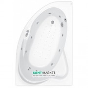 Ванна аеро- та гідромасажна акрилова PoolSpa Europa 165х105 R права система Smart 2 + білий PHA4610ST2C1960