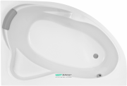Ванна акрилова кутова PoolSpa колекція Europa 165х105 R права з рамою білий PWA4610ZS000000