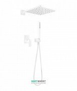 Душевая система Tres Cuadro colors с верхним и ручным душем белый матовый 00698002BM