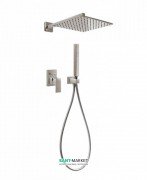 Душова система Tres Cuadro colors з верхнім і ручним душем сталь 00698002AC