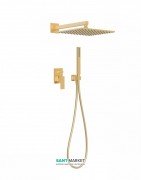 Душова система Tres Cuadro colors з верхнім і ручним душем золото матовий 00698002OM