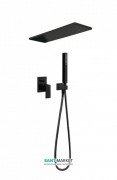 Душова система Tres Cuadro colors з верхнім і ручним душем чорний матовий 00618003NM