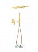 Душова система Tres Cuadro colors з верхнім і ручним душем золото 00618003OR