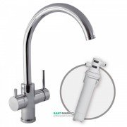 Смеситель для кухни Tres Top-Tres однорычажный с фильтром хром 03035501