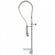 Смеситель для кухни Tres Top-Tres однорычажный с выдвижной лейкой белый хром 130484