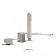 Смеситель для ванной Tres Cuadro colors однорычажный с ручным душем монтаж на борт ванны сталь 00616103AC