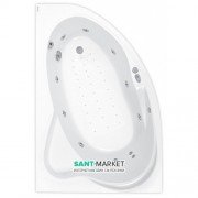 Ванна аэро- и гидромассажная акриловая PoolSpa Europa 165х105 L левая система Smart 2 + белый PHA4810ST2C1960