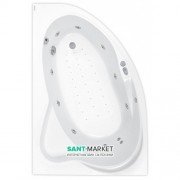 Ванна аеро- та гідромасажна акрилова PoolSpa Europa 170х115 L ліва система Smart 2 + білий PHAD210ST2C1960