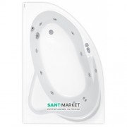 Ванна гидромассажная акриловая PoolSpa Europa 165х105 L левая система Smart 1 белый PHA4810ST1C0000