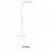 Душова стійка Tres Cuadro colors з термостатом верхнім і ручним душем білий матовий 00739502BM