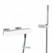 Змішувач для душу термостатичний Tres Cuadro colors з ручним душем білий/хром 4071649