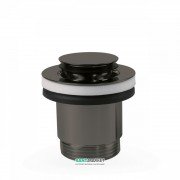 Донний клапан для раковини Tres Click-Clack чорний метал 24284002KM