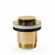 Донный клапан для раковины Tres Click-Clack золото 24284002OR