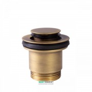 Донний клапан для раковини Tres Click-Clack зістарена латунь матова 24284002LM