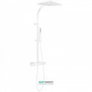 Душевая стойка Tres Cuadro colors с термостатом верхним и ручным душем белый матовый 00739502BM