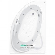 Ванна аеро- та гідромасажна акрилова PoolSpa Europa 170х115 R права система Smart 2 + білий PHAD110ST2C1960