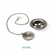 Злив з пробкою для раковини і біде Tres Ø 70 мм сталь 03474601AC