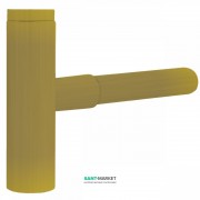 Сифон для раковины Tres телескопический с юбкой матовое золото 16110342OM