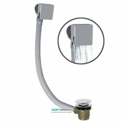 Слив для ванны Tres с переливом и наполнительным клапаном хром 13453440